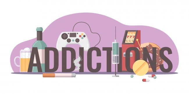 Bad Habits Cartoon Concept