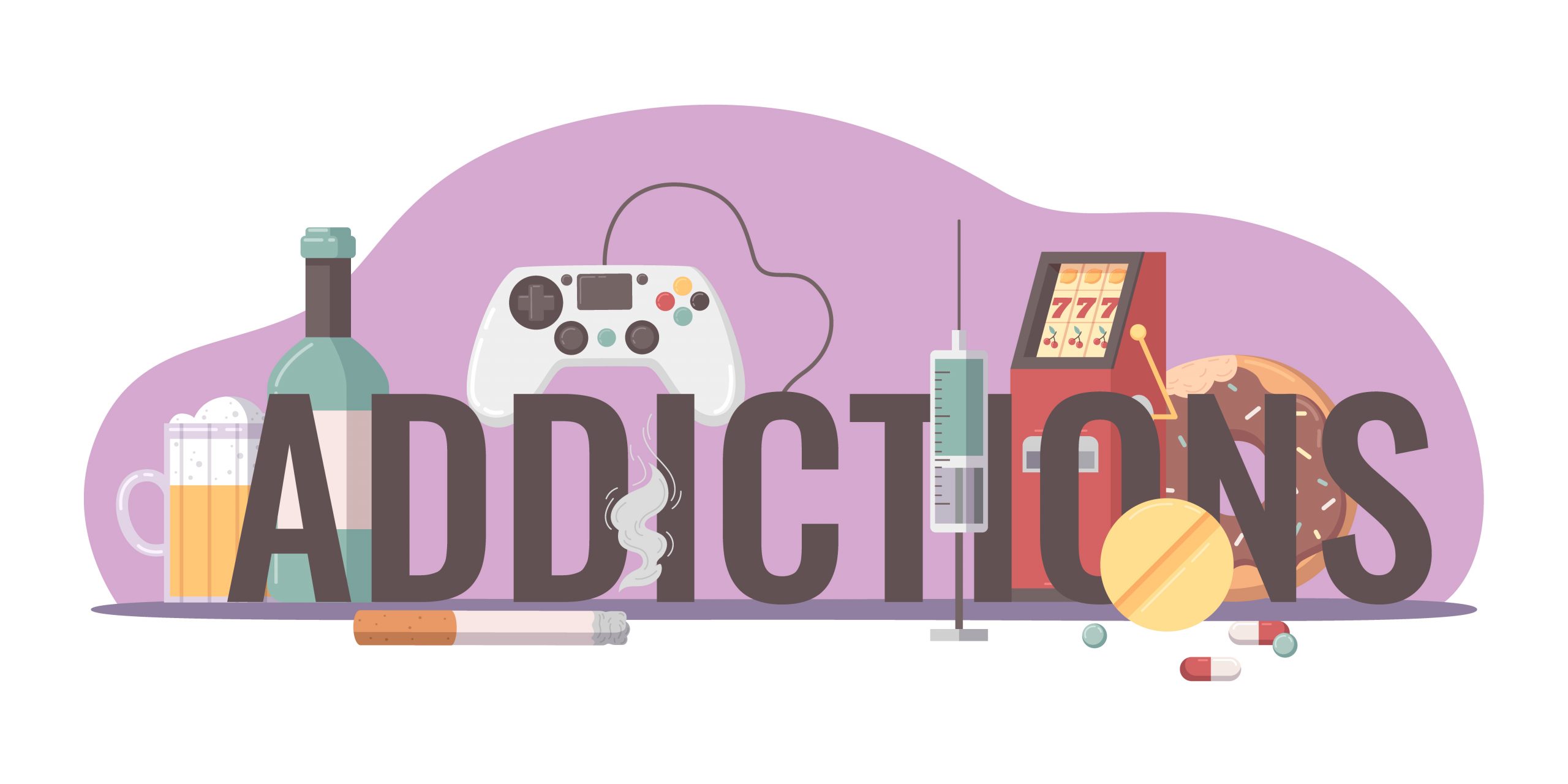 Bad Habits Cartoon Concept